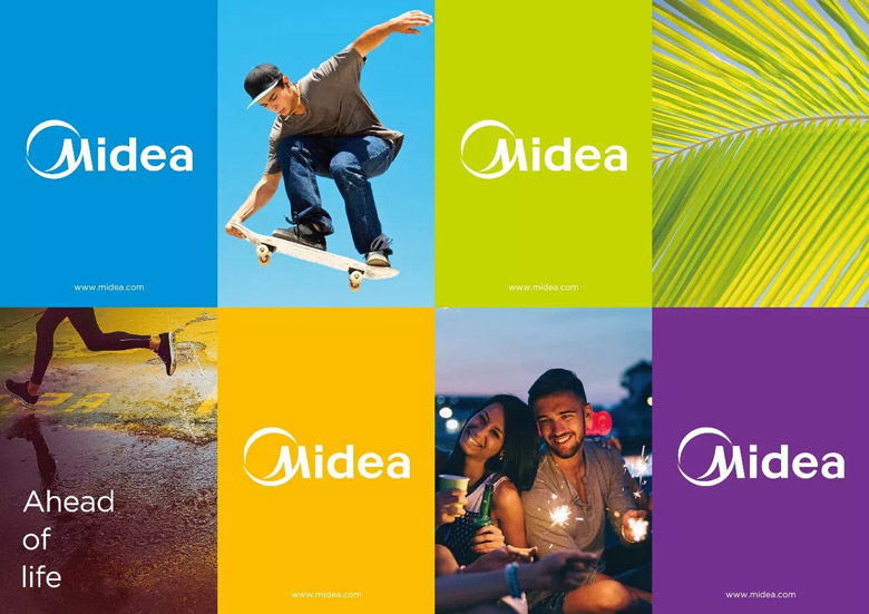 美的标志，美的LOGO，美的品牌形象设计，深圳VI设计，深圳LOGO设计