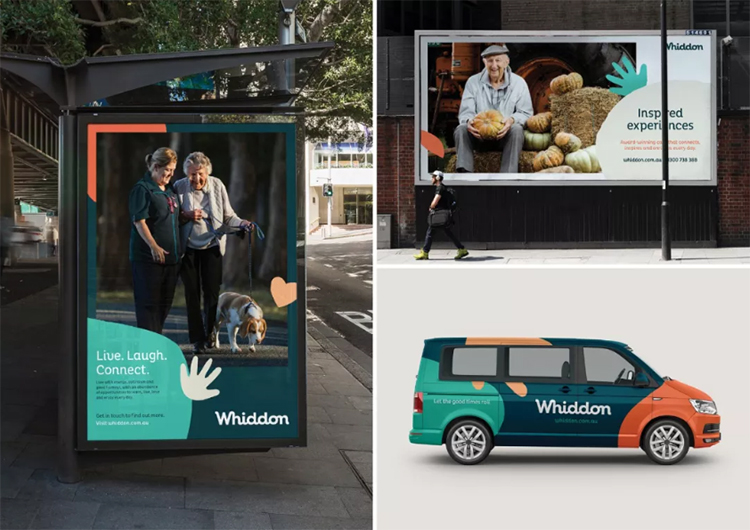 老年护理提供商“Whiddon”品牌形象