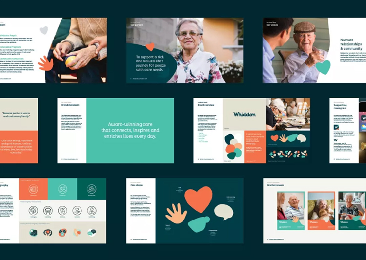 老年护理提供商“Whiddon”品牌形象