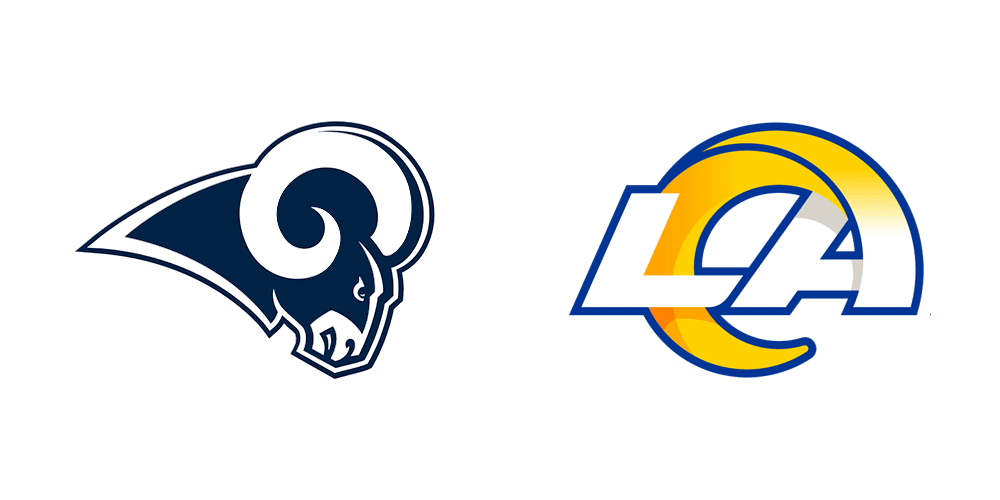 洛杉矶公羊(Los Angles Rams)橄榄球球队标志,洛杉矶公羊(Los Angles Rams)橄榄球球队LOGO,橄榄球品牌设计