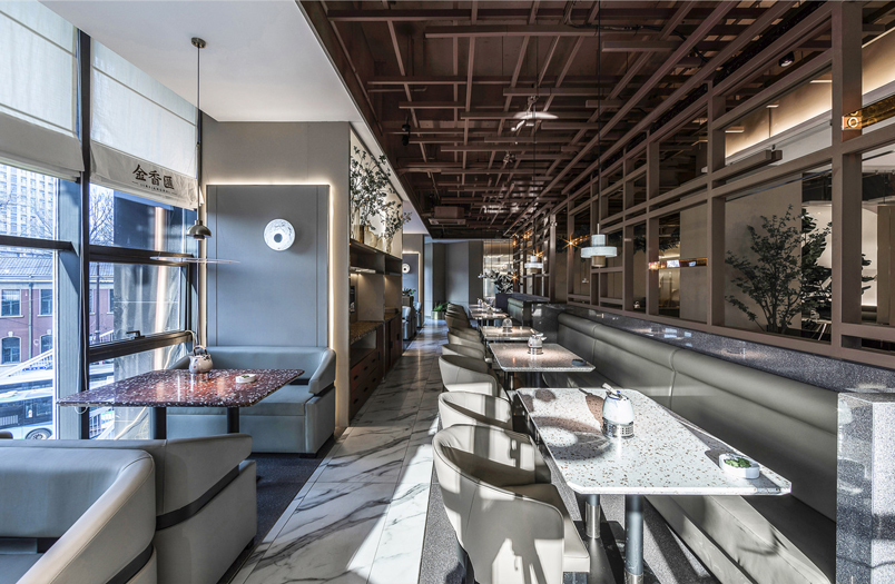 金香汇晚茶空间设计,金香汇晚茶店面设计,金香汇晚茶SI设计